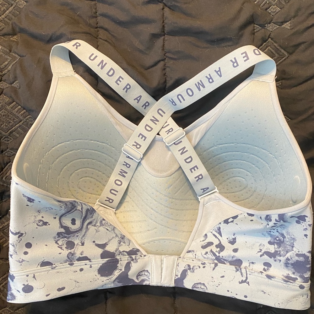 Under Armour Blue UA Infinity High Print Sports Bra